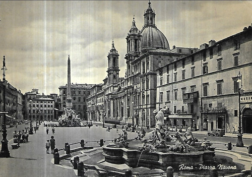 Tarjeta Postal Plaza Navona - Roma