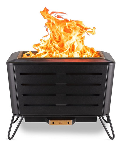 Tiki Brand Retreat Smokeless Fire Pit Rectangular Wood Burni