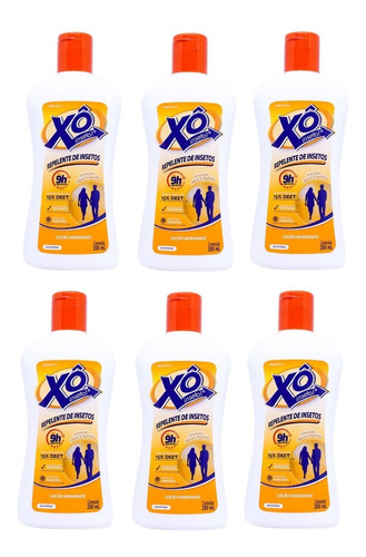 Repelente Xô Inseto Loção 200ml Kit 6 Unidades