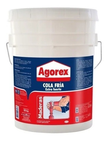 Pegamento Cola Fría Agorex Madera Balde 20kg