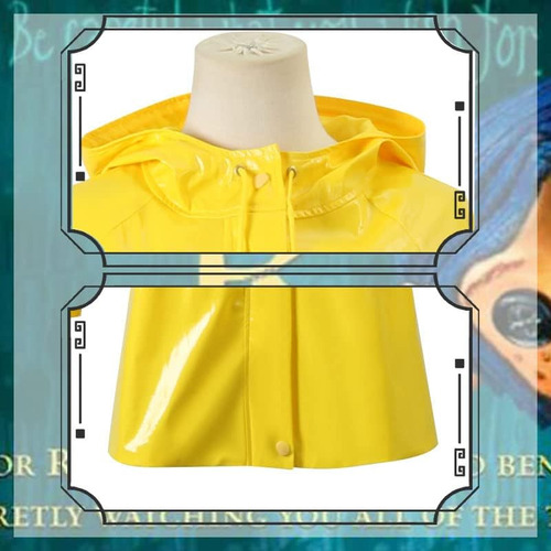 2024 Traje De Cosplay De Coraline, Chaqueta Impermeable