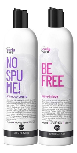 Kit Curly Care Shampoo No Spume E Be Free 2x300ml