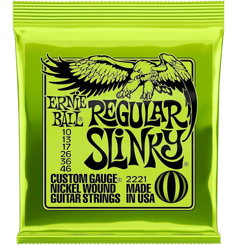 Set Cuerdas Guitarra Eléctrica 010 Ernie Ball 2221 Regular