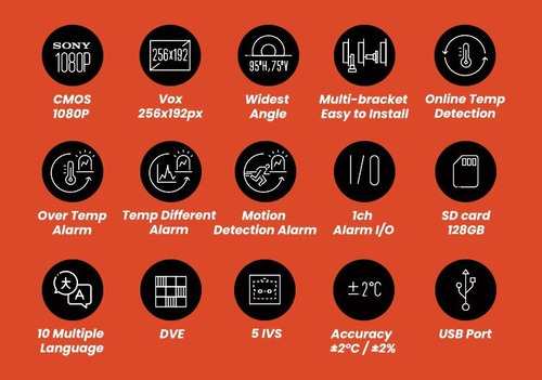 Imagen 3 de 6 de Mini Cámara Termográfica Biespectro Sunell Sn-d2-f