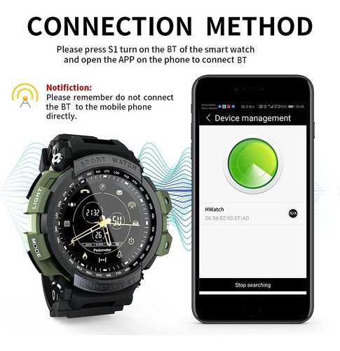 Lokmat Mk28 Reloj Inteligente Smart Watch Deporte Hombre Neg