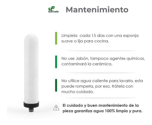Repuesto Ecotrade Filters Filtro Cerámica Coreana 10 PLG.