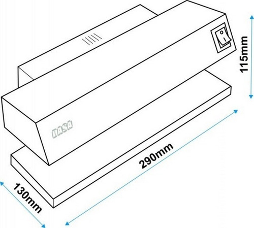 Imagen 3 de 6 de Detector De Billetes Falsos Dasa Db-6w Luz Ultravioleta