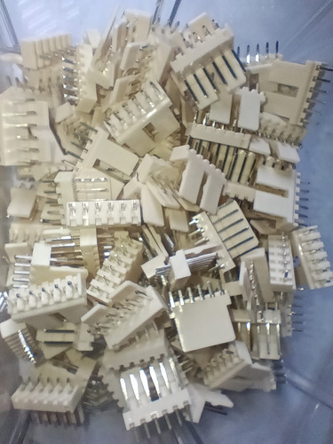 100x Conector Kk 6 Vias Macho 180°g Com Espaço (2512) Excon