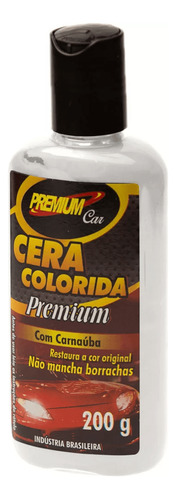 Cera Colorida Branca Com Carnaúba Premium Car Color 200g