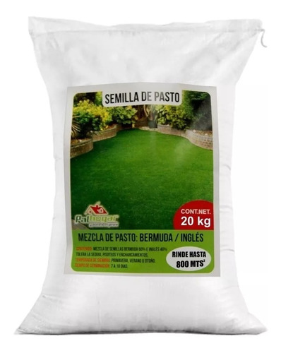 Semilla De Pasto Bermuda/ingles Alto Tráfico Bulto 20 Kg 