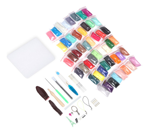Kit De Fieltro De Lana Con Aguja, 50 Colores, Suministros De