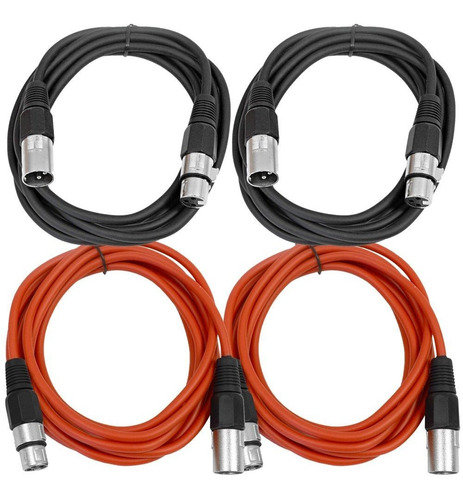 Sísmica Audio Saxlx-10 4 Juego De 10 cables Patch 'xlr Macho