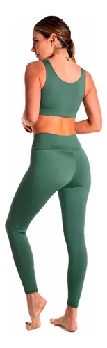 Conjunto Deporivo Top + Leggins Tiro Alto Anticelulitis