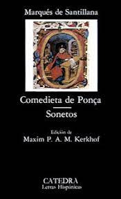 Libro  Comedieta De Ponça Sonetos  De Santillana Marqués De