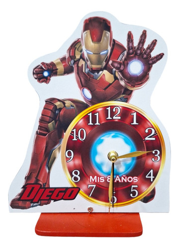 Paq10 Recuerdos Centro De Mesa Iron Man Reloj