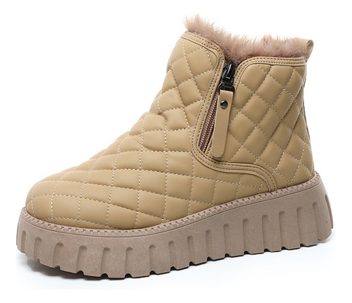 Botas De Nieve Con Forma De Rombo De Invierno Para Mujer 202