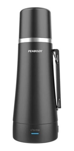 Termo Eléctrico Peabody Negro 1l Con Pico Cebador Y Bombilla