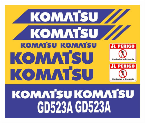 Kit Adesivos Motoniveladora Komatsu Gd523a Gd 523a R993