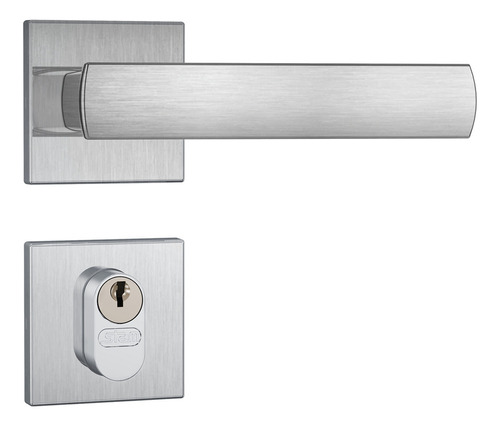 Fechadura Porta Externa 803/35 Escovado Roseta Aço Inox Stam