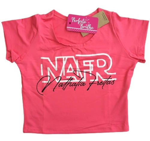 Imagem 1 de 2 de Blusa Cropped Feminina Nathalia Freitas Luxxo Sal E Pimenta