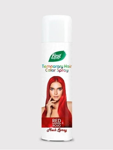 Tinte Cabello Temporal En Spray Color Rojo Red Lavable 