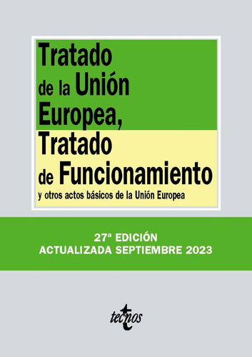 Libro Tratado De La Union Europea Tratado De Funcionamien...