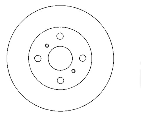 Disco Freno Delantero (238mm) Breme Toyota Corolla 1992-1996