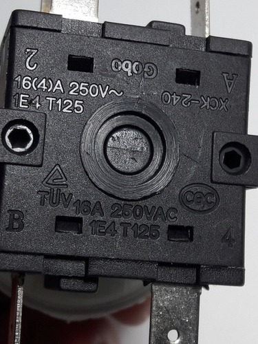 Imagen 4 de 5 de Llave Selectora Para Horno Electrico 5 Contactos 3