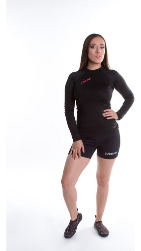 Playera Acuatica Para Dama Negra