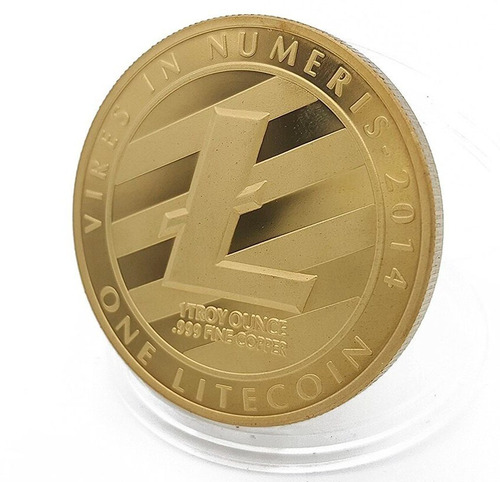 Coleccion 4 Moneda Gold Bitcoin Etherium Litecoin Ripple