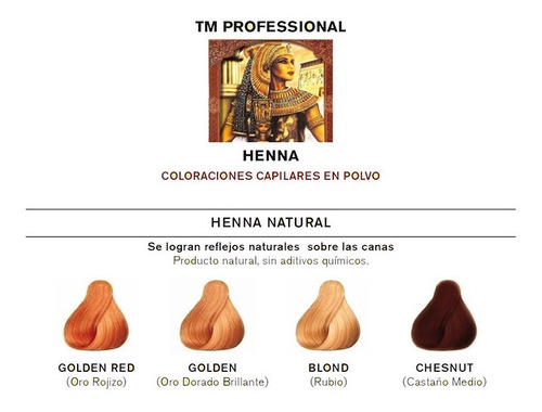 Henna Natural Tm Professional (coloracion Capilar) X 500gs
