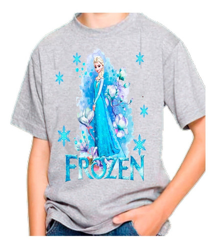 Polera Estampada 100% Algodón Niña Frozen