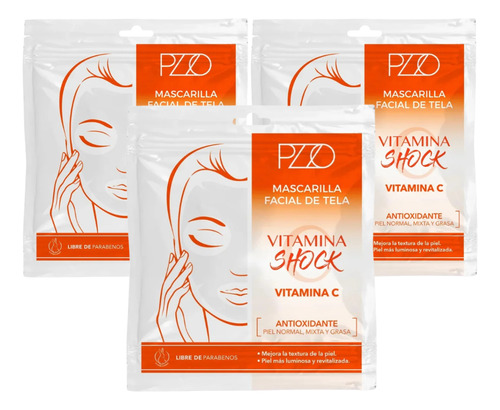 Tri Pack Mascarilla Facial Vitamina C Petrizzio