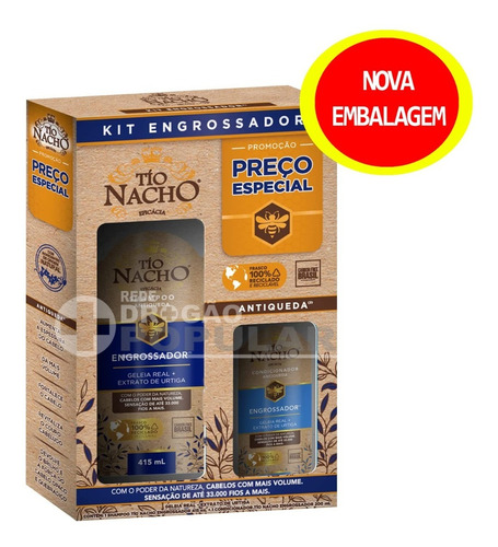 Tio Nacho Kit Engrossador Shampoo 415ml +condicionador 200ml