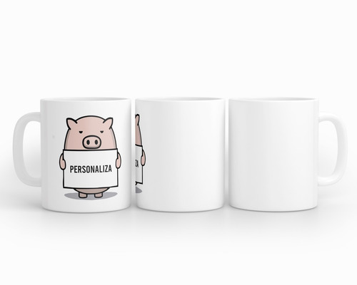 Taza De Cerdito Enojon Personalizable