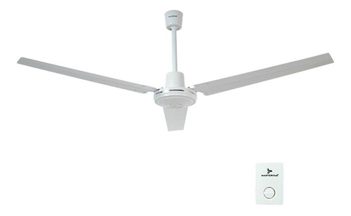 Imagen 3 de 4 de Ventilador de techo Masterfan Prometheus blanco con 3 aspas de metal, 56" de diámetro 127 V