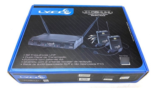 Microfone Sem Fio Duplo Lyco Cabeça Lapela Uh08hlihli Uhf