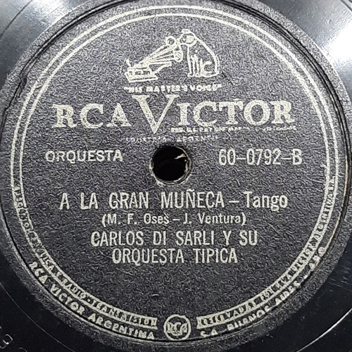 Pasta Carlos Di Sarli Orq Tipi Jorge Duran Rca Victor C510