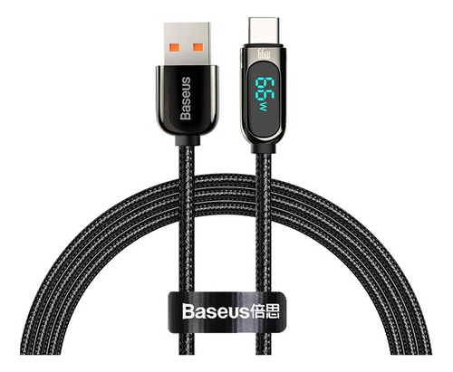 Cable de carga rápida Baseus Display Pd USB A/C de 66 W y 2 m