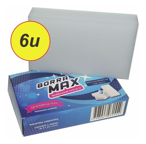 Pack X6 Quitamanchas Borramax Borrador Magico Esponja