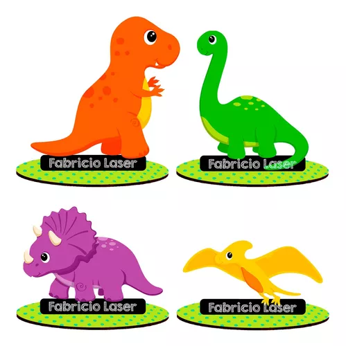 15 Centro De Mesa Dinossauro T Rex Aniversário Infantil Mdf