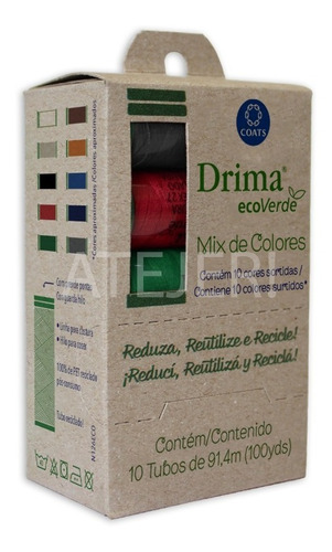 Imagen 1 de 9 de Hilo Cadena Drima Ecoverde 100% Ecológico Reciclado Surtido