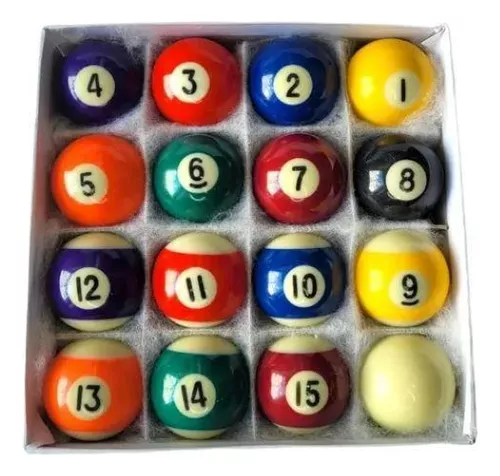 02 Jogos De Bolas Numeradas 50mm/ Bilhar/ Sinuca/ Snooker