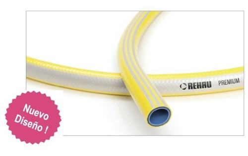 Manguera Riego 1/2 X 50 Mts 35 Bar Presión Marca Rehau Color Amarillo