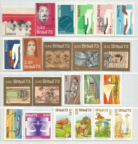 F7317 Brasil 1973 República 49 Selos Comemorativos E Blocos