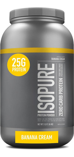 Proteina Isopure Zero Carb Nature´s Best 3 Lbs Banana Cream