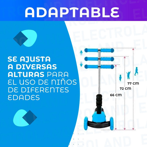 Imagen 5 de 10 de Monopatin 5 En 1 3 Ruedas Reforzado Para Niños Aluminio
