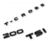 Comprar Emblemas T-cross 200 Tsi Black Piano Volkswagen 3 Peças Mala