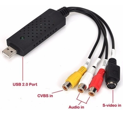 Capturadora De Audio Vídeo Easycap Usb Vhs Camaras Dvr A Pc