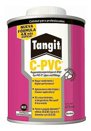 Tangit Pvc-c Pegamento Especial Para Tuberías Y Conexiones